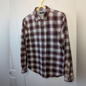 VINCE Plaid Men Causal Button Down Shirt Size Medium Super Soft Comfy